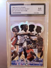 1995 PACIFIC PRIZMS ANTONIO MCDYESS PLATINUM CROWN DIECUT CARD #P1. GEM-MT 9.5