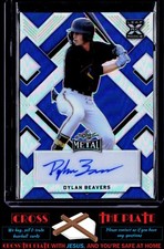 1-2022 Leaf Metal Blue Prismatic Auto Dylan Beavers Orioles 7/8 #BA-DB1