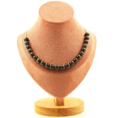 A Bijoux Collier Mit 20 Perlen Aus Obsidienne Schneeflocke