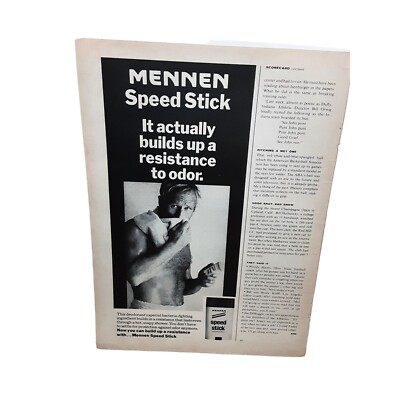 1967 Mennen Speed Stick vintage Original ad
