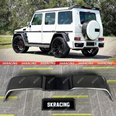 Carbon Fiber/Gloss Black Rear Roof Spoiler Wing Kit For Benz W463 G63 G500 G550