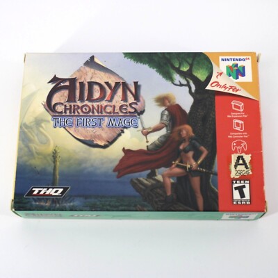 Aidyn Chronicles: The First Mage (Nintendo 64, N64) Black Game