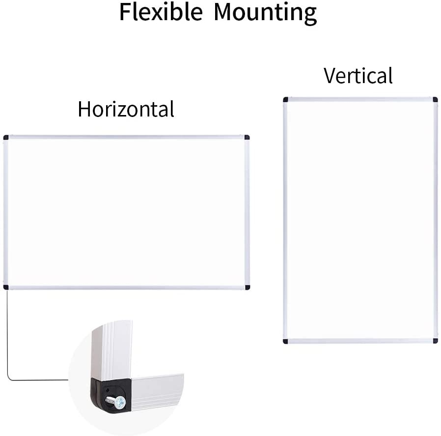 VIZ PRO Magnetic Whiteboard Dry Erase Board 48 X 36 Inches Silver 