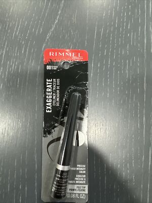 Rimmel London Exaggerate Precise High Intensity Eyeliner 001 Black 0.08 oz