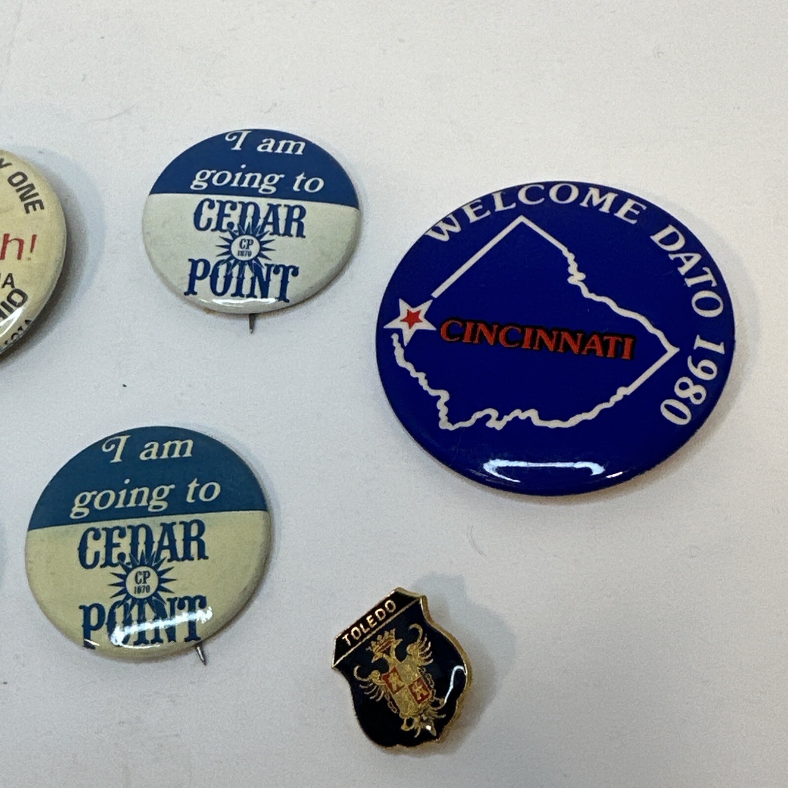 (8) Ohio OH Pins Cedar Point Cincinnati Toledo Wauseon Pemberville