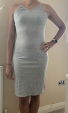 Long Summer Dress Grey Small