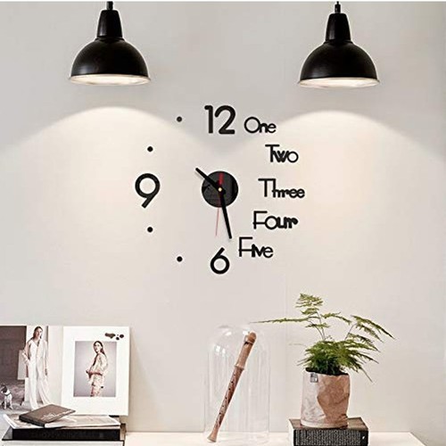 DIY 3D Modern Large Number Mirror Wall Sticker Big Watch Home Office Decor US - Picture 8 of 17