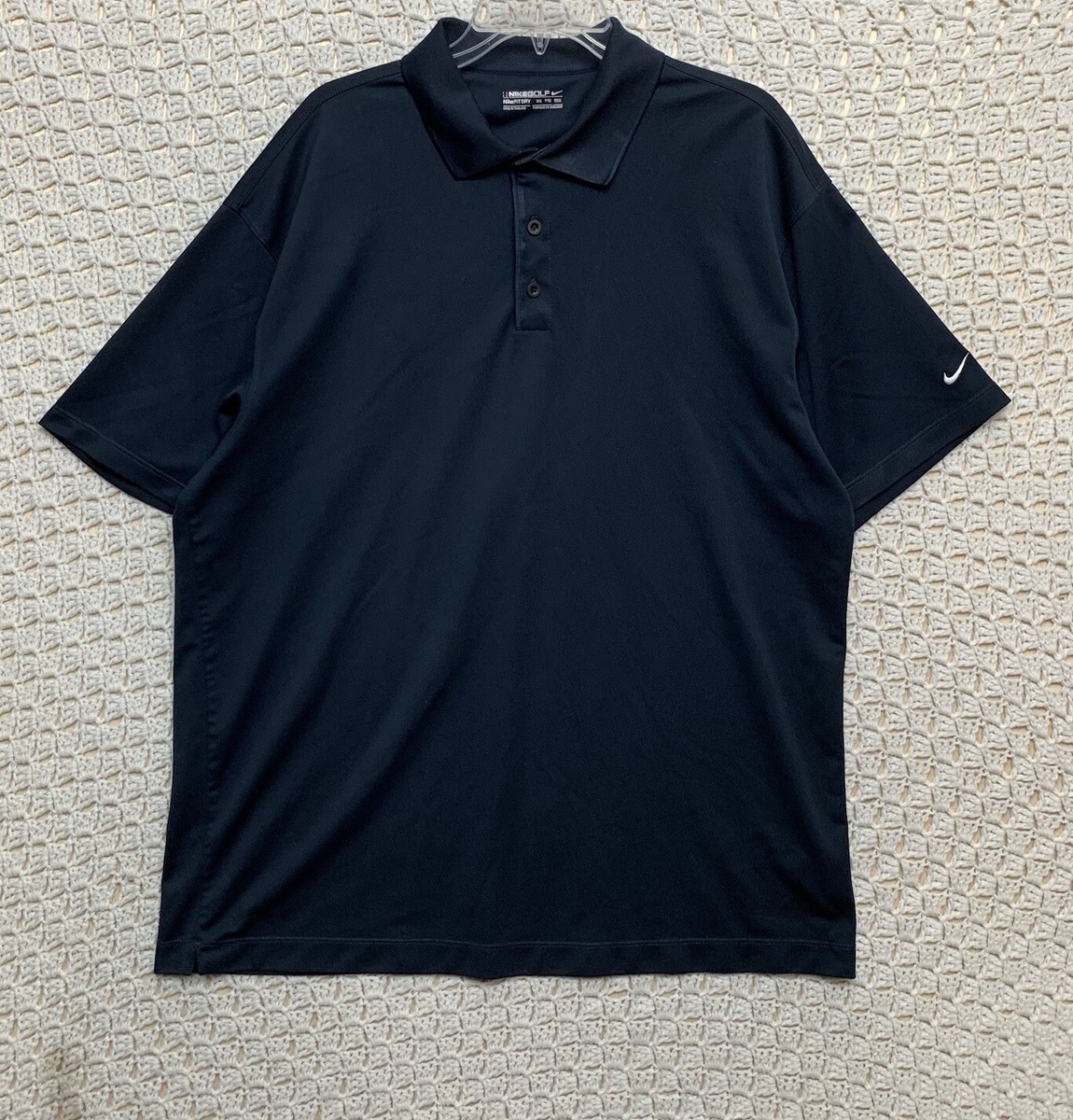 Nike Golf Fit Dry Mens Polo Shirt Sz 2XL Standard Fit Navy Blue