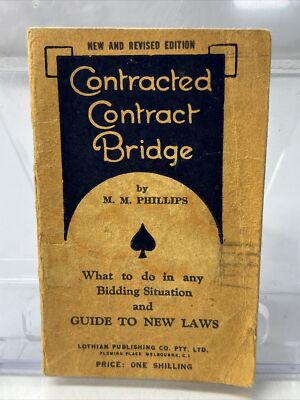 VINTAGE BRIDGE CONTRACTED CONTACT LAWS BOOKLET AUCTION CARDS CARD GAME PLAYING
