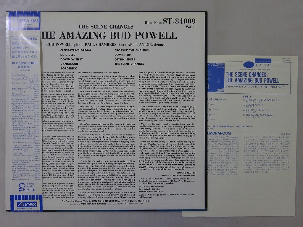 LP Bud Powell Scene Changes Vol. 5 NR8844PROMO BLUE NOTE プロモ /00260 Amazing Bud Powell The Scene Changes, Vol. 5 Blue Note BST
