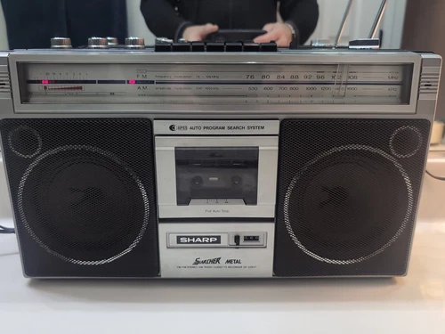 SHARP GF-228ST Stereo Radio Cassette Recorder Boombox Working Cassette