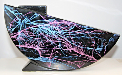 Vase Blumenvase Steuler Design schwarz 80er 90er 80s 90s Memphis-Style vintage