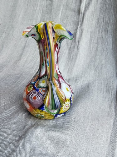 Fratelli Toso Millefiori Glass Vase Pitcher Ewer - Picture 12 of 14