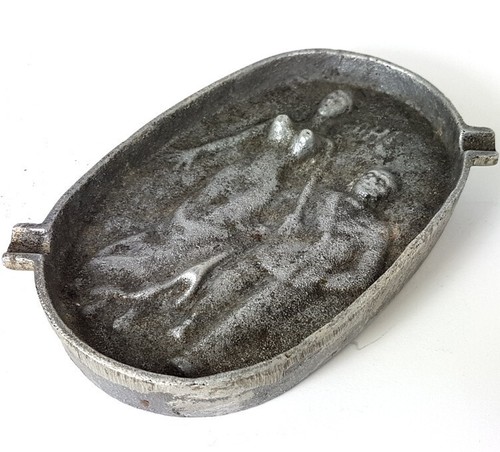EROTIK, Seltener Art Deco Metall Aschenbecher, um 1920 K512 - Picture 4 of 12