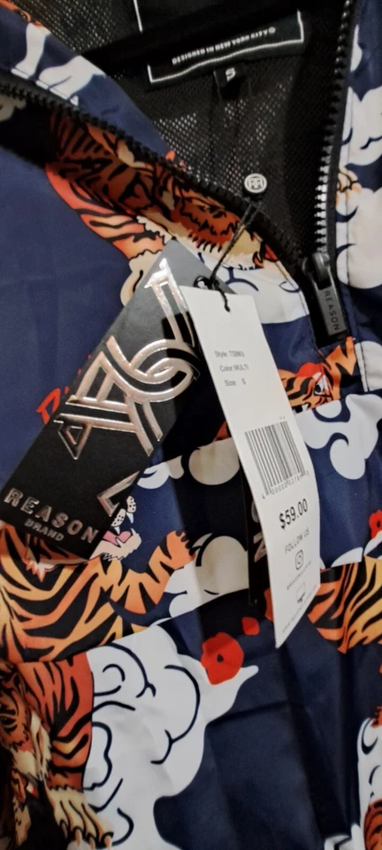 Reason Leopard Print New York Light Anorack Jacket Size Small winter Christmas  - Image 4 of 4