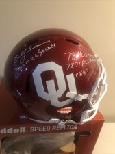 OKLAHOMA SOONERS- BILLY SIMS SIGNED AUTOGRAPH REP FS HELMET TRISTAR COA HEISMAN