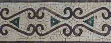 Roman Greek Curve Decor Border Marble Mosaic