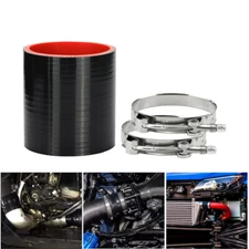 2.5" to 2.5" Silicone Straight Coupler Hose Turbo Intercooler Pipe 63mm w Clamp
