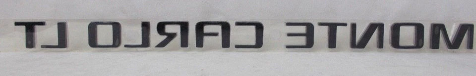 Fits; Chevrolet " MONTE CARLO LT " Decklid Trunk Emblem Nameplate 2006 2007 - Image 3 of 4