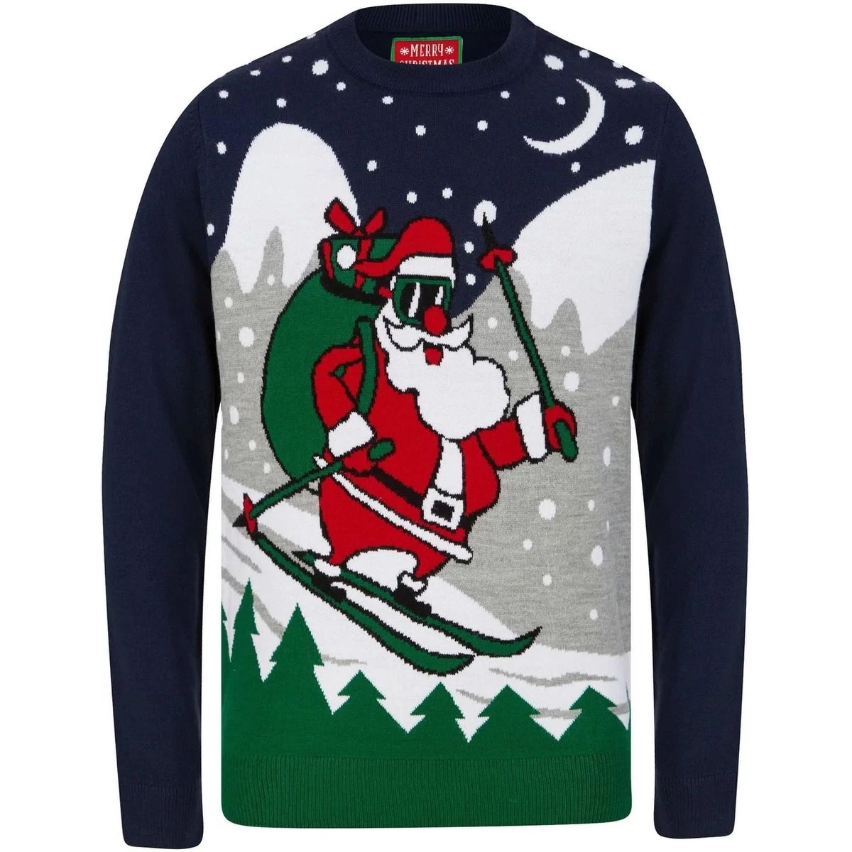 Navy christmas jumper cheap