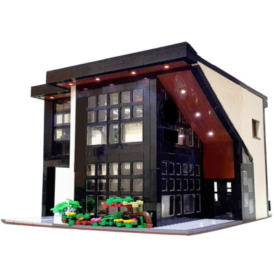 Modern Cafe Modular Building with Interior Building Toys 2803 teile C4544