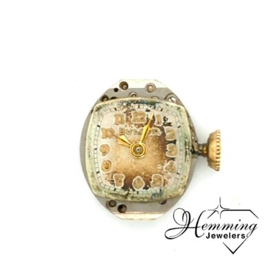 Bulova 5AB 17j Movement, Works-Starts/Stops- for Parts/Repairs