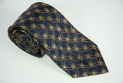 Micky Milano Men's Tie Geometric Textured Silk Career Power Tie Italy 