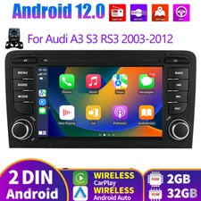 For Audi A3 2003-13 Car Stereo Radio Apple Carplay Android14 GPS Nav Wifi Camera
