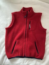 Vintage LL Bean Red Deep Fleece Vest Kids Large Red - MADE IN USA - Great Cond