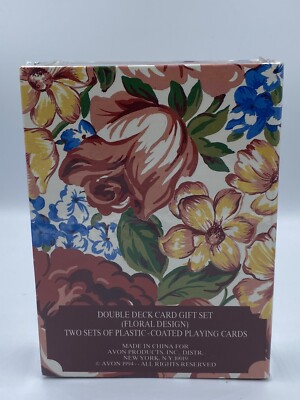 Vintage Avon Playing Cards Set Floral Design 1994 Sealed!