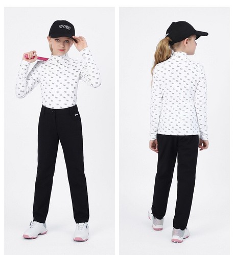 Girls Shirt Long Sleeve Golf Clothing Keep Warm Outdoor Sports Bottoming-Shirt - Picture 7 of 14