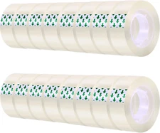 Shappy 16 Rolls Transparent Tape Refills Clear Tape Each Roll 3/4 X 1200 Inch