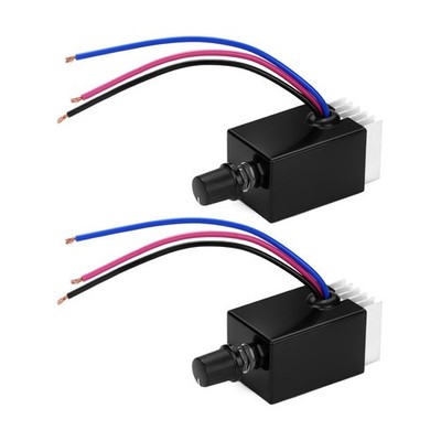2Pcs 12V-24V 10A PWM Motor Rheostat Speed Controller for Heater Ventilator