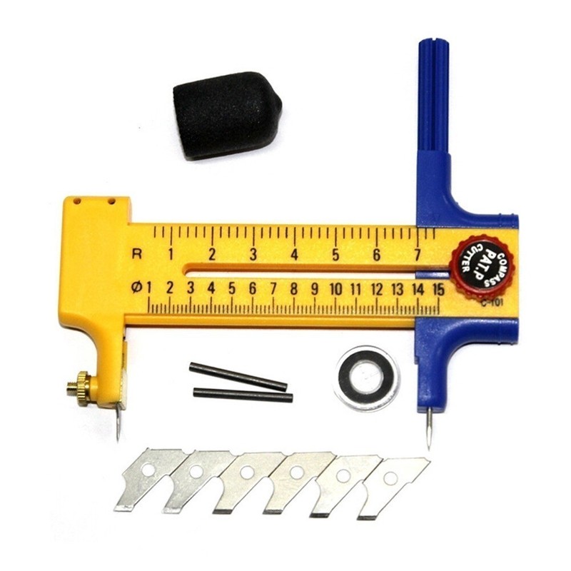 Adjustable Circle Compass Cutter 150mm Cut Paper Leather Card Art Craft Tools