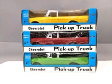 Chevrolet 3 Friction Powered Pick-Up Truck Set  Original Boxes C-10