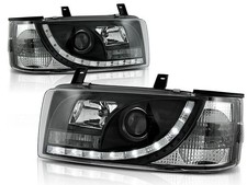 Scheinwerfer Set mit TFL Optik für VW T4 Transporter BJ 90-03/03 Klar Schwarz
