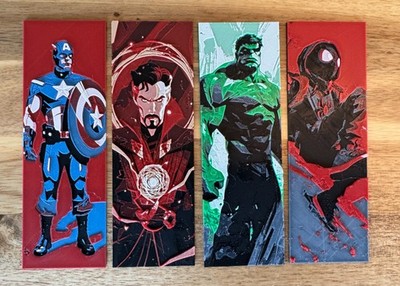 Marvel | Lesezeichen für Bücher und Mangas | Captain America, Hulk, Spider-Man,.