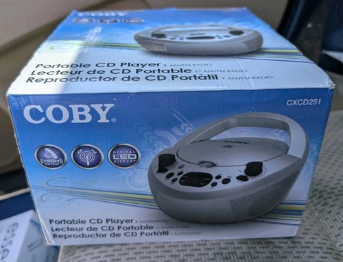 Coby Silver CXCD251 Portable CD Player with AM/FM Stereo Tuner Brand ...