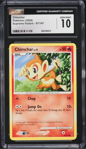 Chimchar graded CGC 10 for sale on eBay