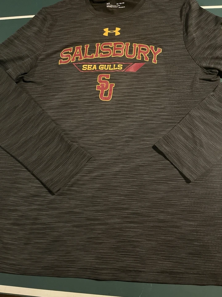 *НОВАЯ* рубашка с длинным рукавом Salisbury University Sea Gulls Under Armour XL HeatGear - Изображение 3 из 4