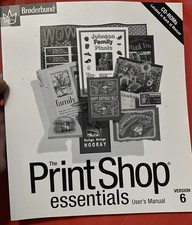 1998 Br derbund The Print Shop Essentials Version 6 User's Manual Vintage
