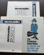 acoustic Bass 118 + 220  Gitarren 124 + 230 Amps Anleitungen Original Vintage