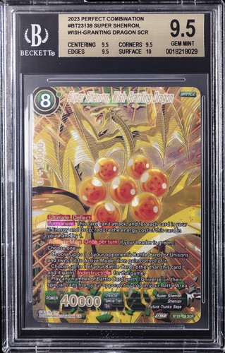 2023 DRAGON BALL SUPER CARD GAME SUPER SHENRON, WISH-GRANTING DRAGON BGS 9.5