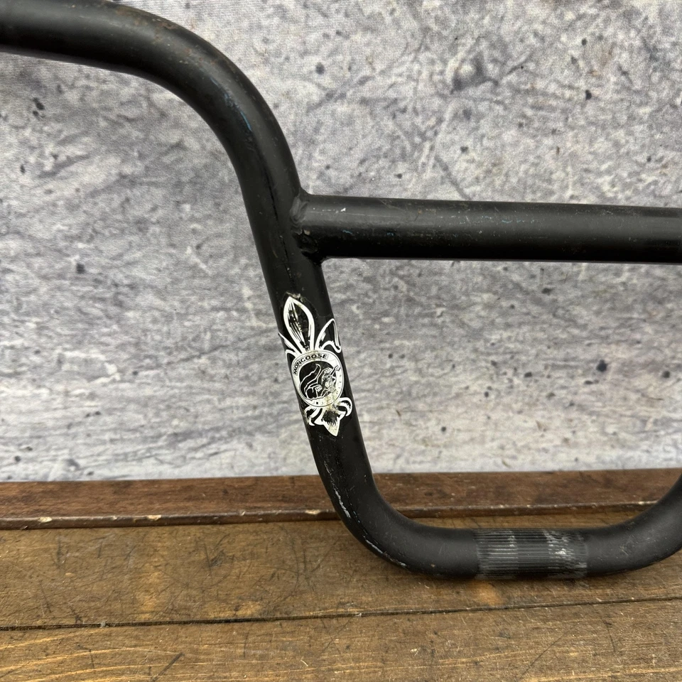Mongoose BMX Handlebars Black Vintage 2-Piece Fleur-de-Lis Old School Freestyle - Image 2 of 4