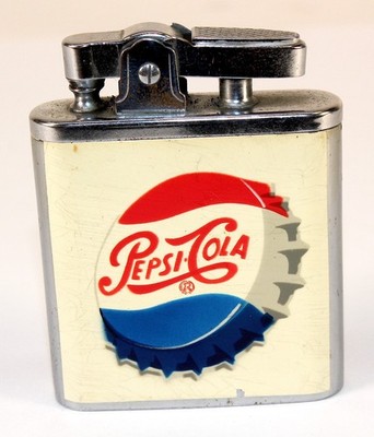 Vintage Drink Pepsi-Cola Musical Lighter • Bottle Cap Logo