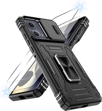 For Moto Edge 2024 Shockproof Case Kickstand Camera Cover Screen Protectors