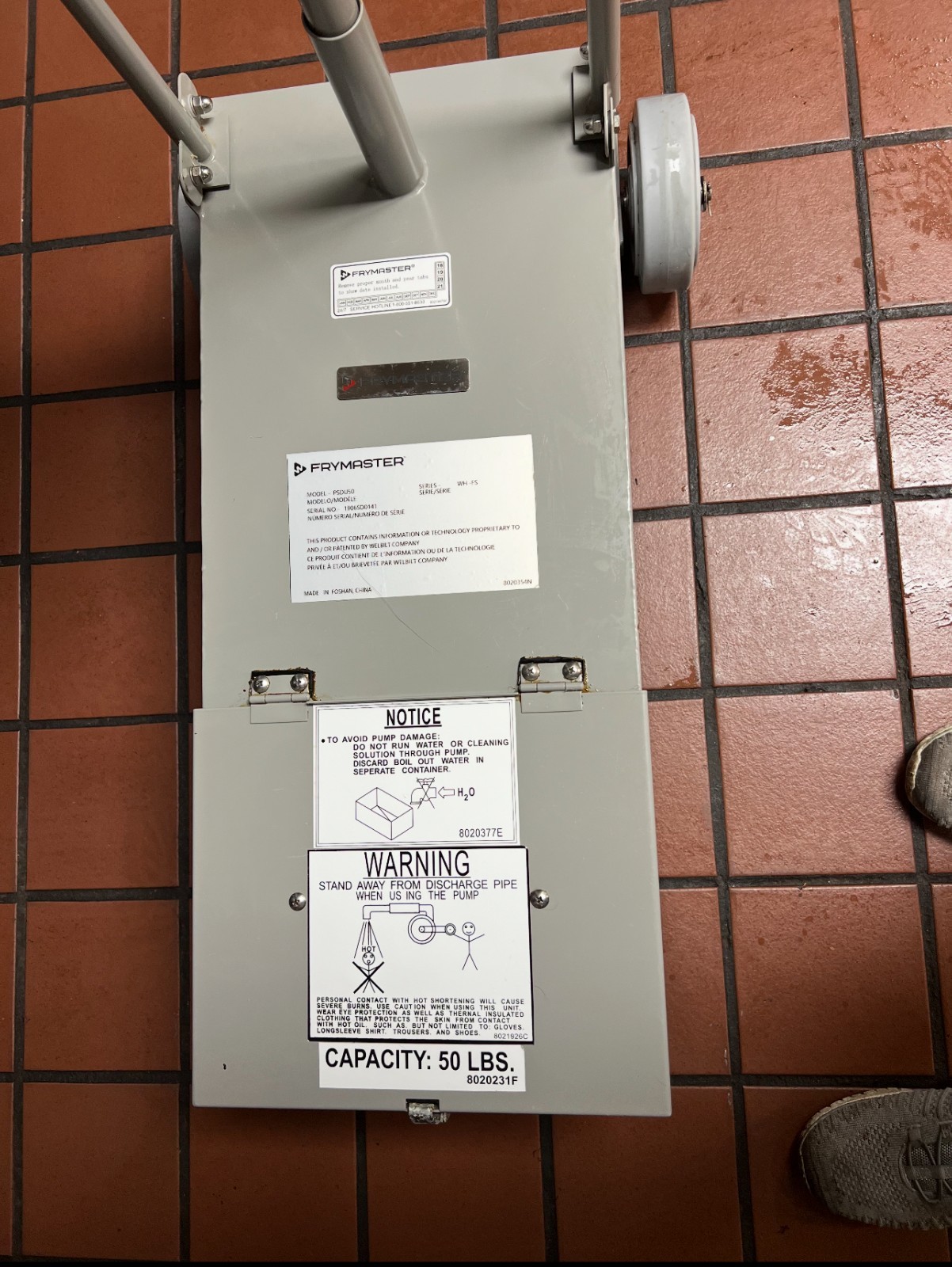 Frymaster PSDU50 50 lb. Fryer Oil Disposal Unit