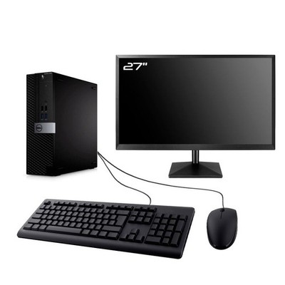PC Dell Optiplex 7040 SFF Bildschirm 27 '' Intel I7-6700 RAM 64Go SSD 960Go W11