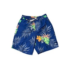 Quiksilver Navy Tropical Express Volley Boys Swim Trunks size 12