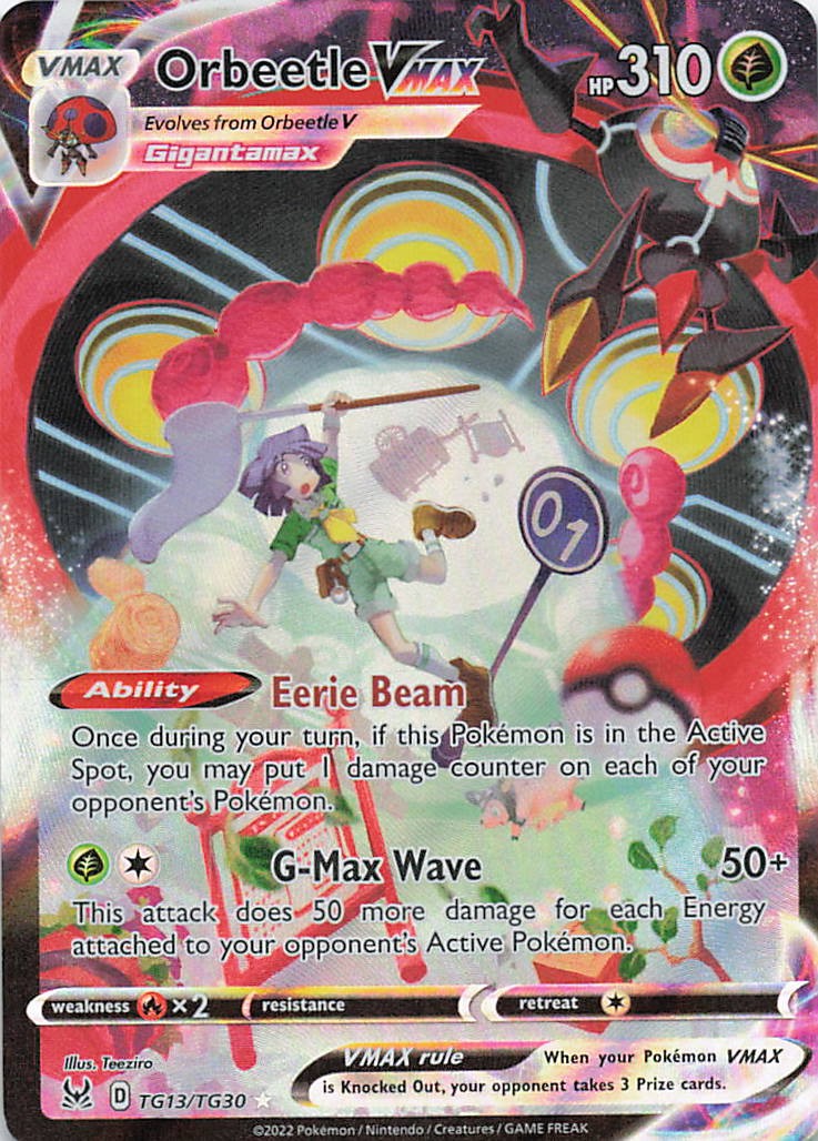 Orbeetle VMAX Holo Ultra Rare SWSH11: Lost Origin Trainer Gallery TG13/TG30 LP